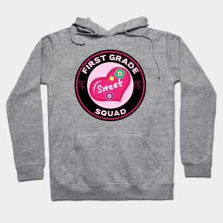 First Grade Squad Valentine's Day Hoodie